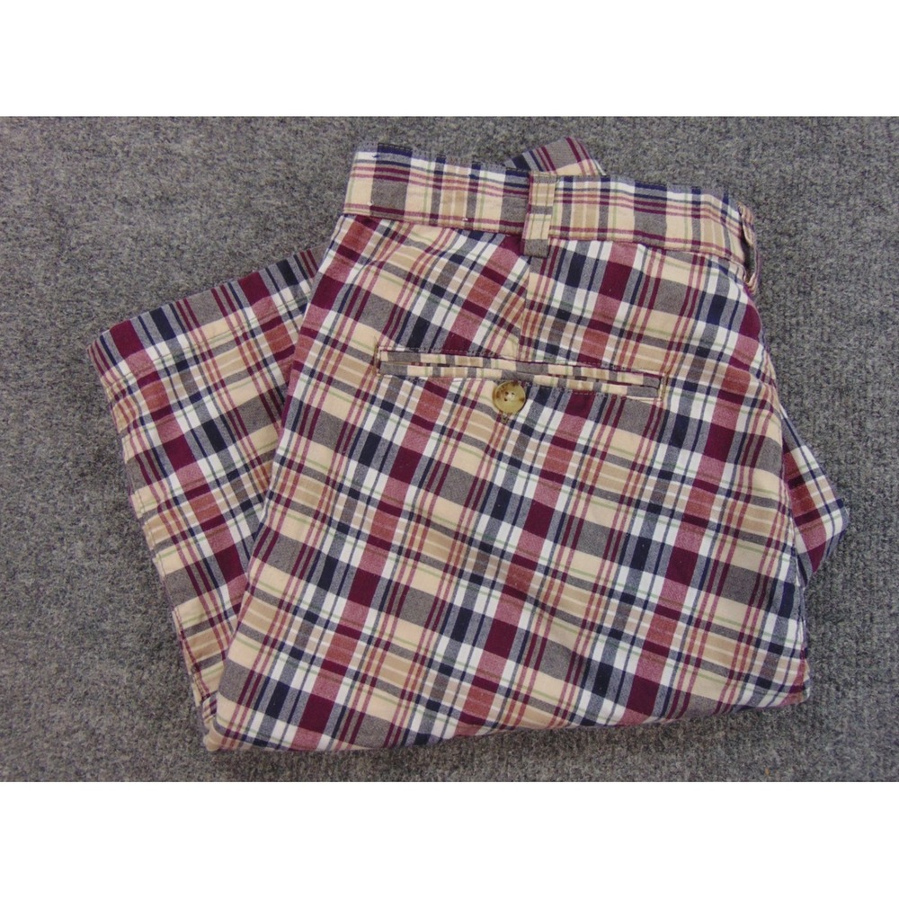 Pendleton Shorts Men 34 Plaid Multicolor Cotton Flat Front Casual Preppy Classic